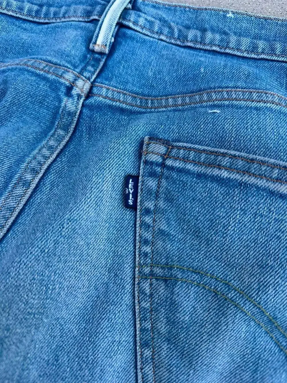 Levi's Men's Distressed Mid Wash Selvedge Denim Jeans